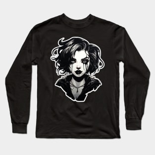 Goth Girl Cyberpunk Grunge Anime Long Sleeve T-Shirt